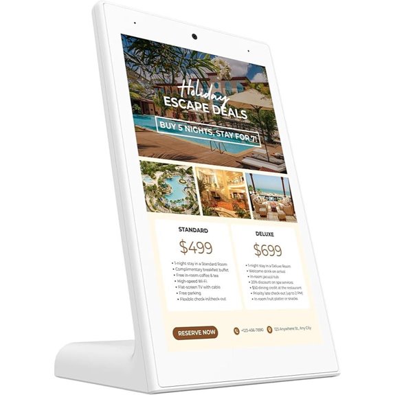 15 Top-Rated Portable Digital Signage Kiosks for 2026 Event Booths 11 OptiSigns OptiKiosk 10-inch Digital Signage Kiosk