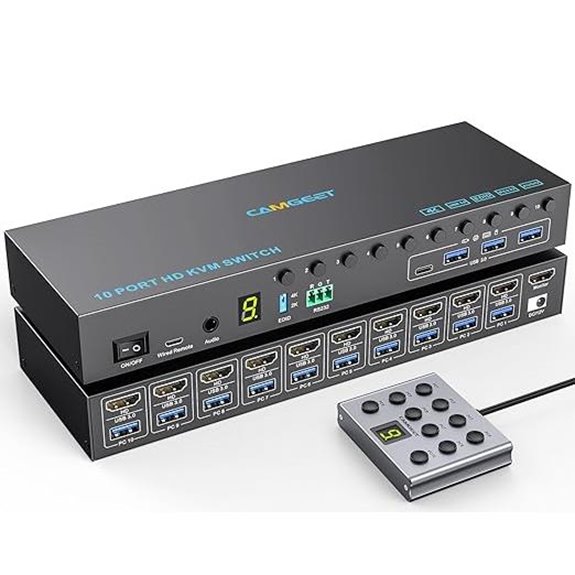 15 Best KVM Switches for IT Admins in 2026 13 10-Port 4K HDMI KVM Switch with USB & Audio