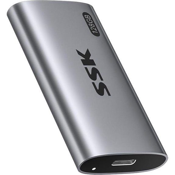 SSK 128GB Portable SSD with LED Light