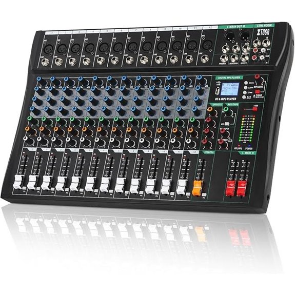 15 Best Mixing Consoles for Podcast Studios in 2026 8 XTUGA 12-Channel Audio Mixer with Effects