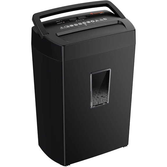 Bonsaii 12-Sheet Cross Cut Shredder with 5.5 Gal Bin