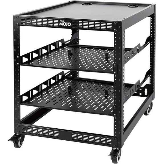 15 Best Server Rack Cabinets for 2026 IT Closets 14 TECMOJO 12U Open Frame Network Rack with Casters