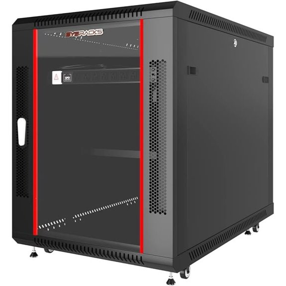 Sysracks 12U Server Rack Cabinet with Power Strip