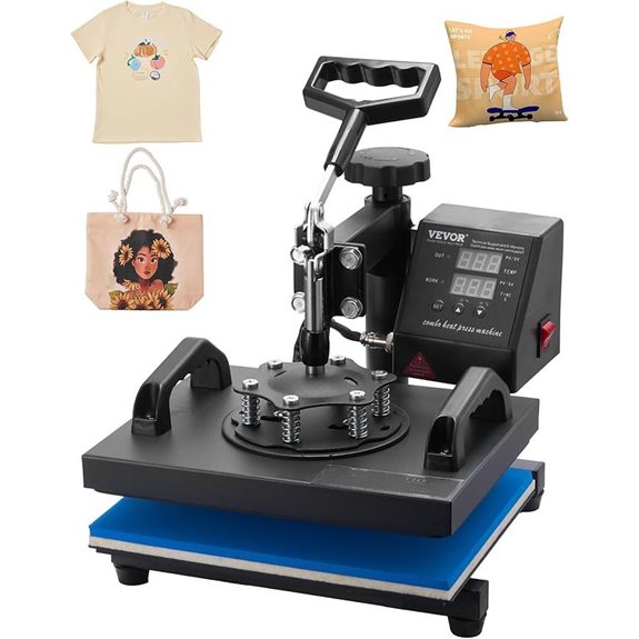 15 Best Heat Press Machines for Small Businesses in 2026 11 VEVOR 12x10in Heat Press Machine with Digital Control