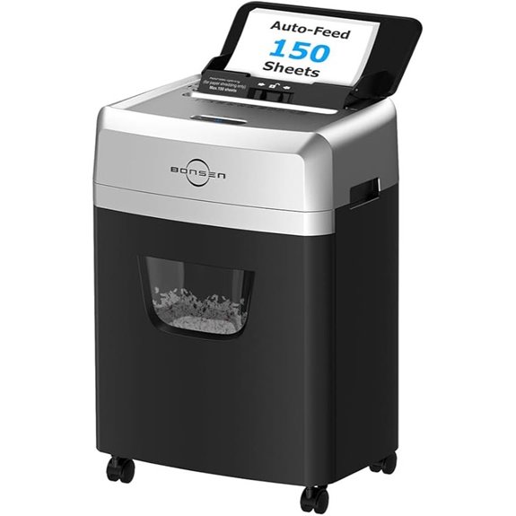 BONSEN 150-Sheet Micro-Cut Paper Shredder for Office
