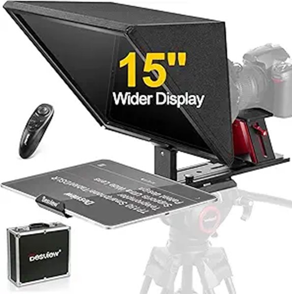 15 Best Premium Teleprompters for Video Scripts in 2026 12 Desview TP150 15-inch Teleprompter with Remote