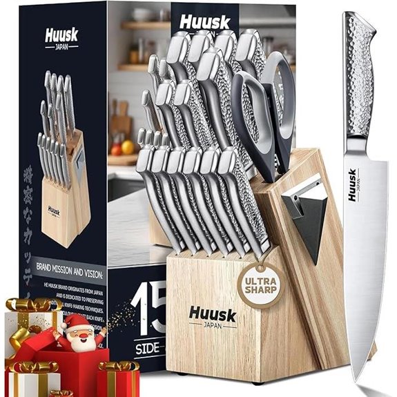 15 Best Stainless Steel Knife Sets for 2026 That Chefs Love 7 Huusk 15-Piece Kitchen Knife Set with Block