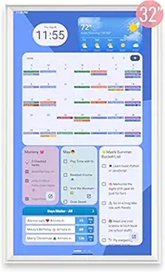 15 Best Digital Whiteboard Displays for Planning Sessions on Amazon USA 12 32 Inch Digital Touch Screen Wall Planner