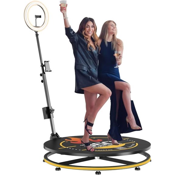 13 Top-Rated Photo Booth Machines for Weddings in 2026 8 MWE 360 Photo Booth with Remote & RGB Lights