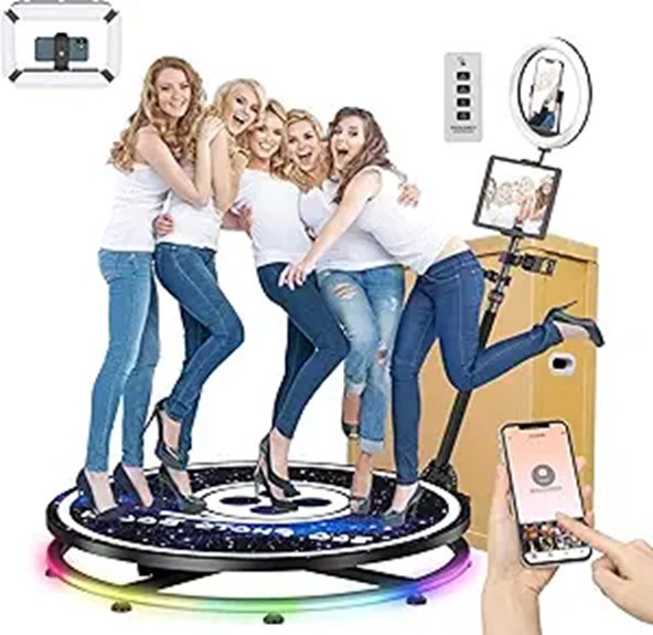 360 Photo Booth with Logo & Accessories App Control