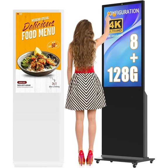 14 High-End Portable Digital Signage Kiosks for Trade Shows in 2026 6 43-Inch 4K Touchscreen Digital Signage Kiosk