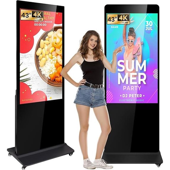 43 Touch Screen Digital Signage Kiosk with Android 11