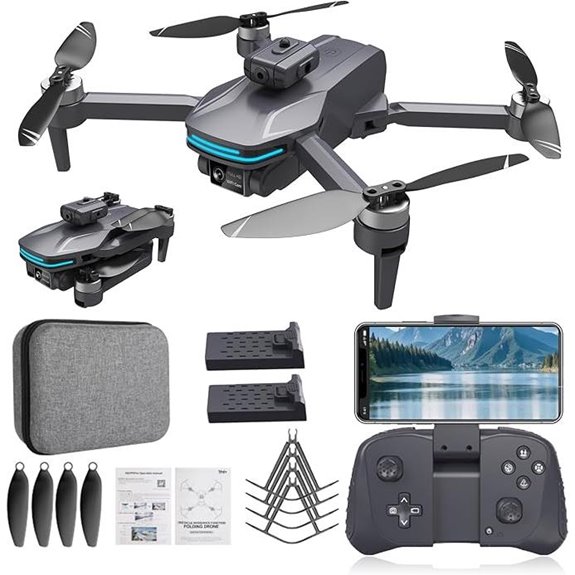 Foldable 4K Drone with Adjustable Cameras