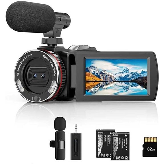 4k dual lens camcorder