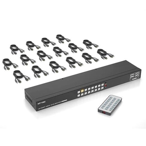 15 Best KVM Switches for IT Admins in 2026 8 MT-VIKI 4K 16-Port HDMI KVM Switch with Cables