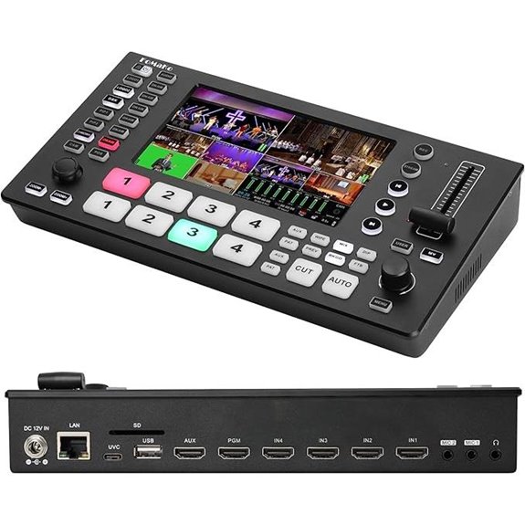 FoMaKo 4K HDMI Video Mixer Switcher with LCD
