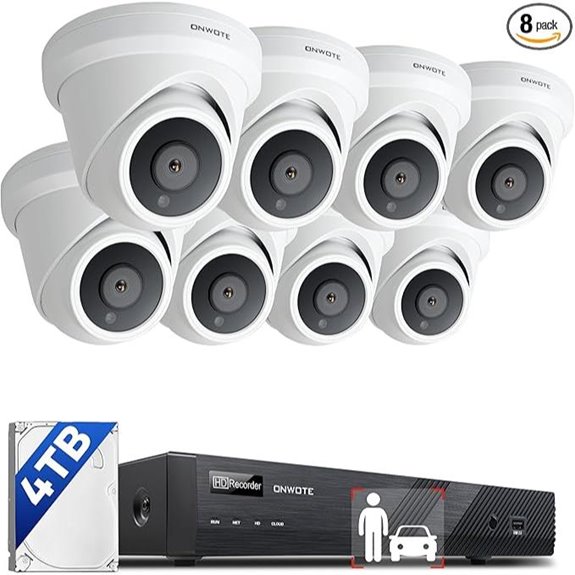 ONWOTE 4K PoE Security Camera System with 8 Cameras