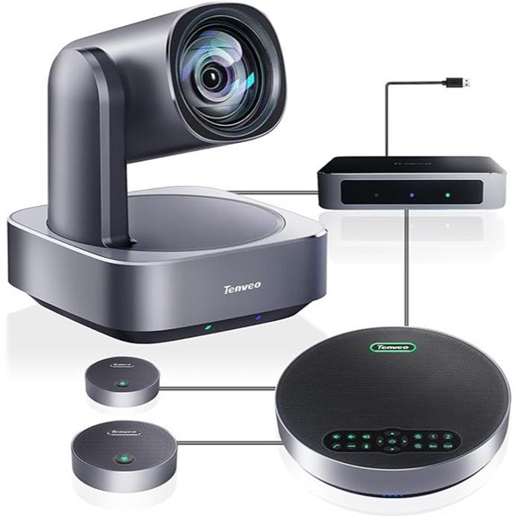 Tenveo 4K PTZ Conference Camera with Microphone Kit