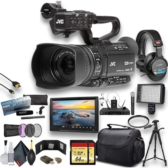 JVC GY-HM250 UHD 4K Streaming Camcorder Bundle