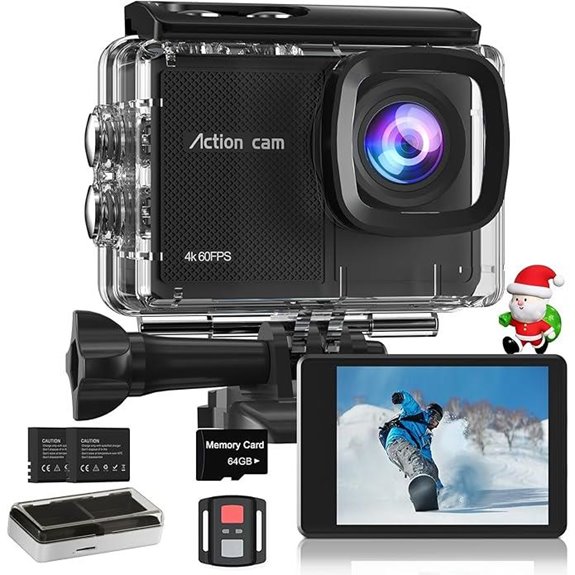15 Best 4K Action Cameras for Travel Marketing on Amazon USA 17 4K Action Camera with 64GB Waterproof WiFi Remote