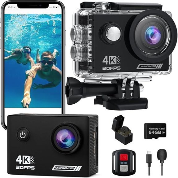 15 Best 4K Action Cameras for Travel Marketing on Amazon USA 8 4K Waterproof Action Camera with 64GB SD Card