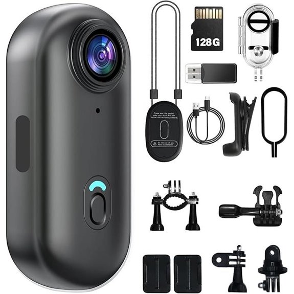 4K Body Camera with 128GB Waterproof & Wearable