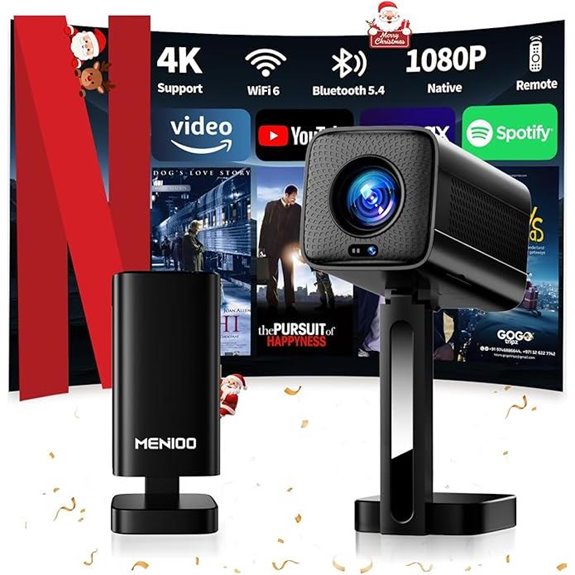 Mini Projector with 4K Support and Wireless Connectivity