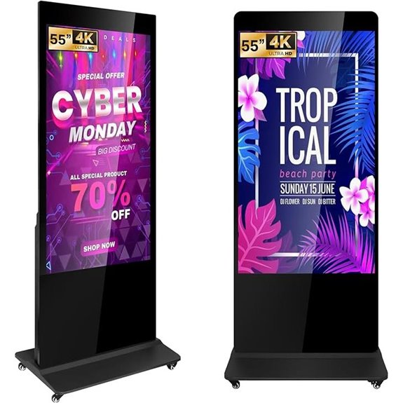 55 4K Digital Signage Kiosk with Android 11