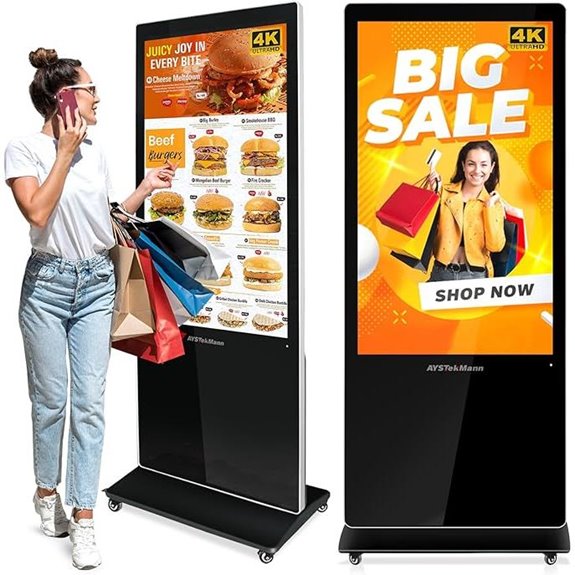 15 Best Digital Signage Displays for Trade Show Booths in 2026 5 55-inch 4K Touchscreen Digital Signage Display