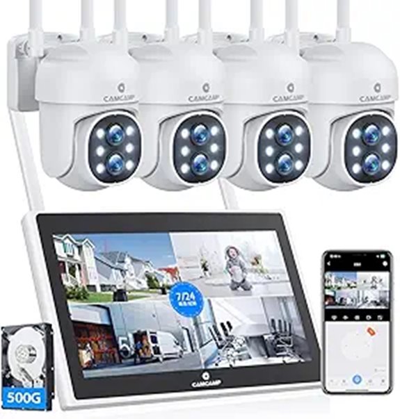 Camcamp 5MP Outdoor Security Camera System with Monitor