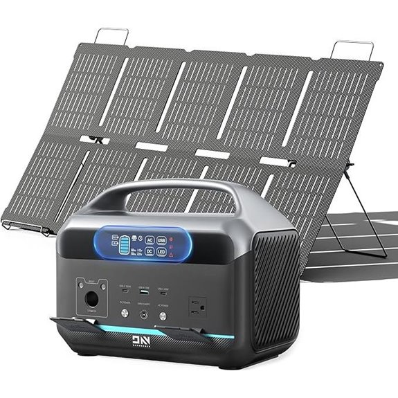 Portable 600W Solar Generator with 100W Panel