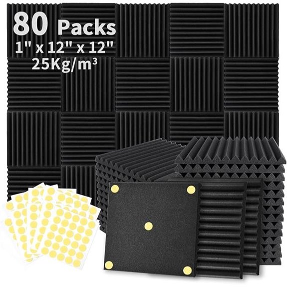 7 Best Acoustic Treatment Kits for Podcast Rooms on Amazon USA 5 Focusound 80 Pack Acoustic Foam Panels with Adhesive