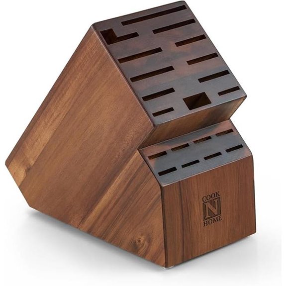15 Best Knife Blocks for 2026 That Chefs Swear By 8 Cook N Home Acacia Wood Knife Storage Block