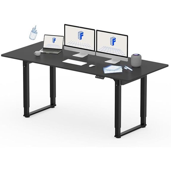 15 Best Professional Electric Standing Desks for Marketing Agencies 2026 14 FLEXISPOT 4-Leg Electric Sit-Stand Desk 71x32