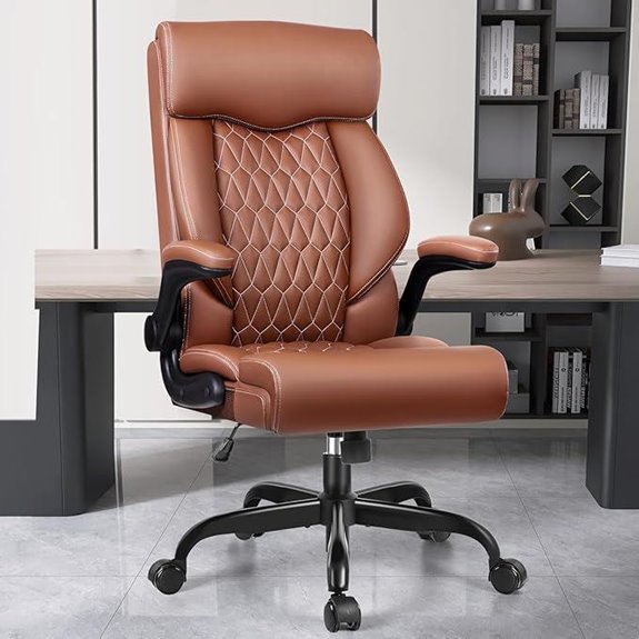 High Back Executive Office Chair with Adjustable Armrests