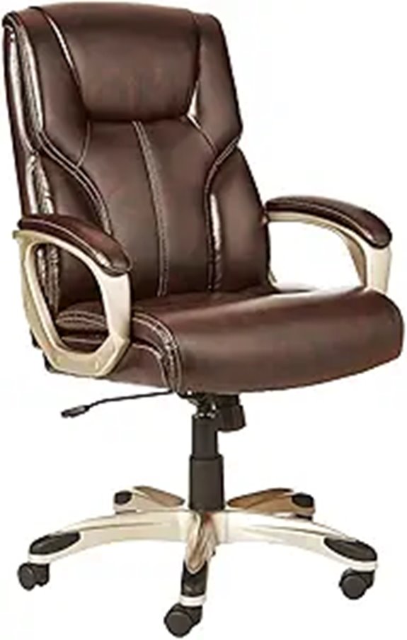 15 Best Executive Ergonomic Chairs for Home Offices on Amazon USA 14 Amazon Basics Executive Desk Chair Adjustable Brown/Gold