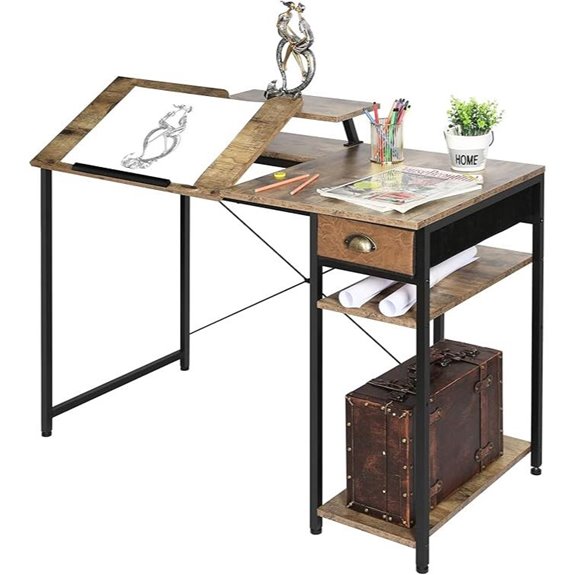 11 Best Desktop Workstations for Graphic Designers in 2026 6 X-cosrack Adjustable Drafting Table with Storage