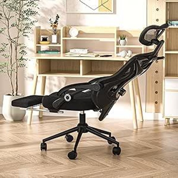 Ergonomic Office Chair with Footrest and Adjustable Support