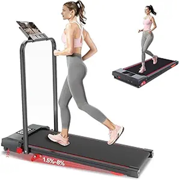 Walking Pad Treadmill with Handle Incline & Remote