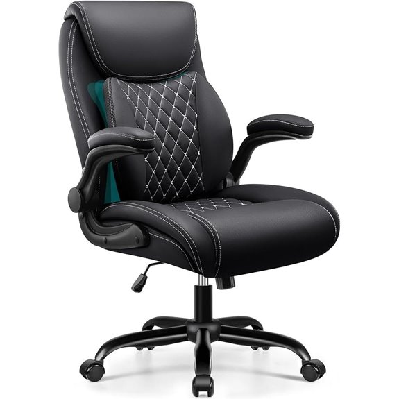Ergonomic Office Chair with Lumbar Support and Adjustable Arms