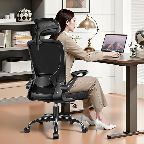 Ergonomic Mesh Office Desk Chair with Adjustable Features