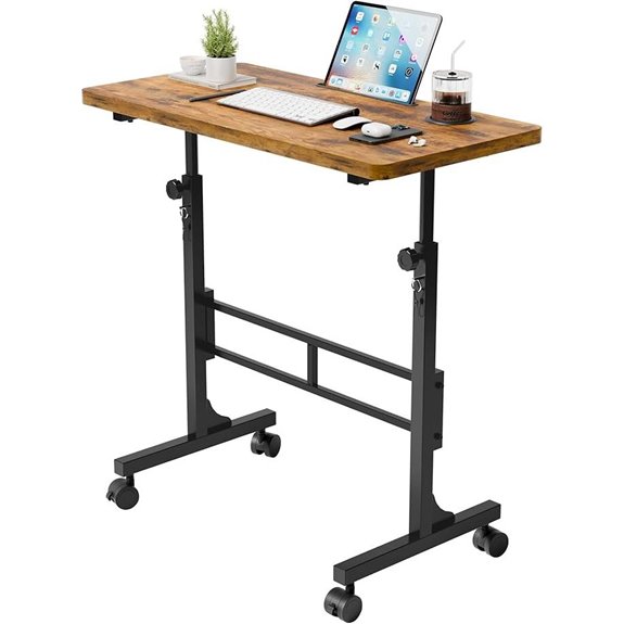 Furmax Portable Adjustable Standing Desk with Wheels