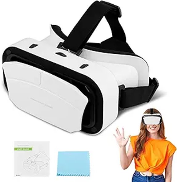 3D VR Headset with Adjustable Wide Angle Lens
