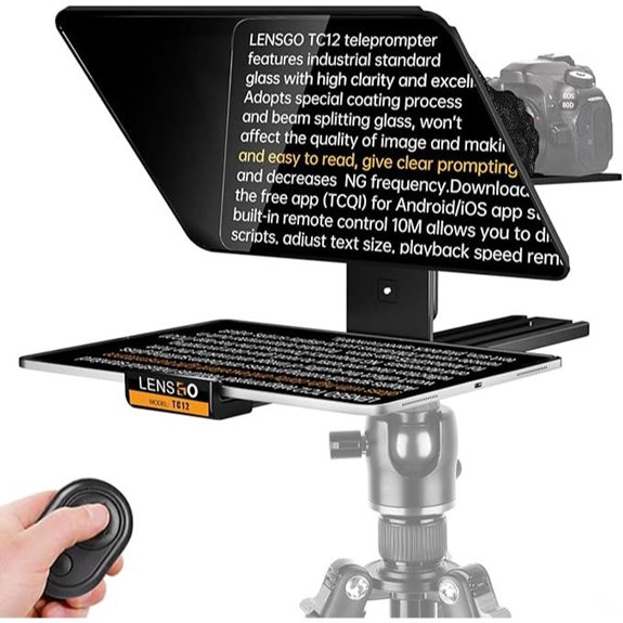 14 Best Professional Teleprompters for Online Courses in 2026 11 LENSGO 12.9 Aluminum Teleprompter for iPad
