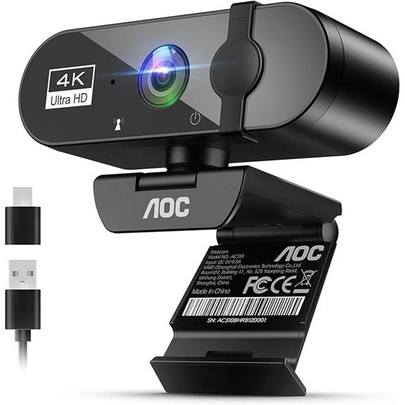 15 Best 4K Webcams for 2026 That Elevate Your Webinars 5 AOC 4K Webcam with Microphone and Privacy Cover