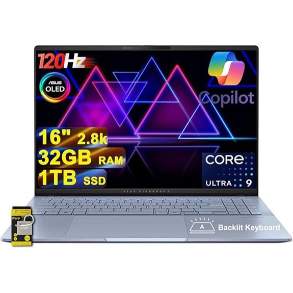 11 Best Professional High-End Laptops for Content Creators in 2026 10 ASUS Vivobook S16 OLED Laptop 32GB RAM 1TB SSD