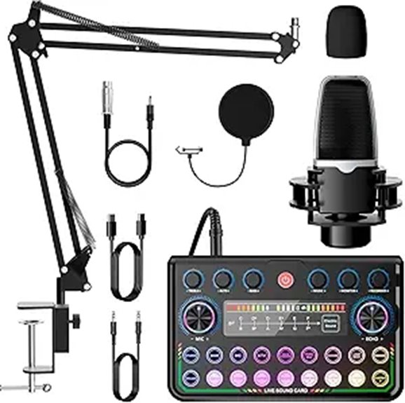 SINWE Podcast Bundle: Audio Interface & Condenser Microphone