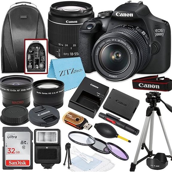 Canon EOS 2000D DSLR Camera & Accessory Bundle