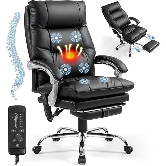 Ergonomic Office Chair with Foot Rest and Vibration