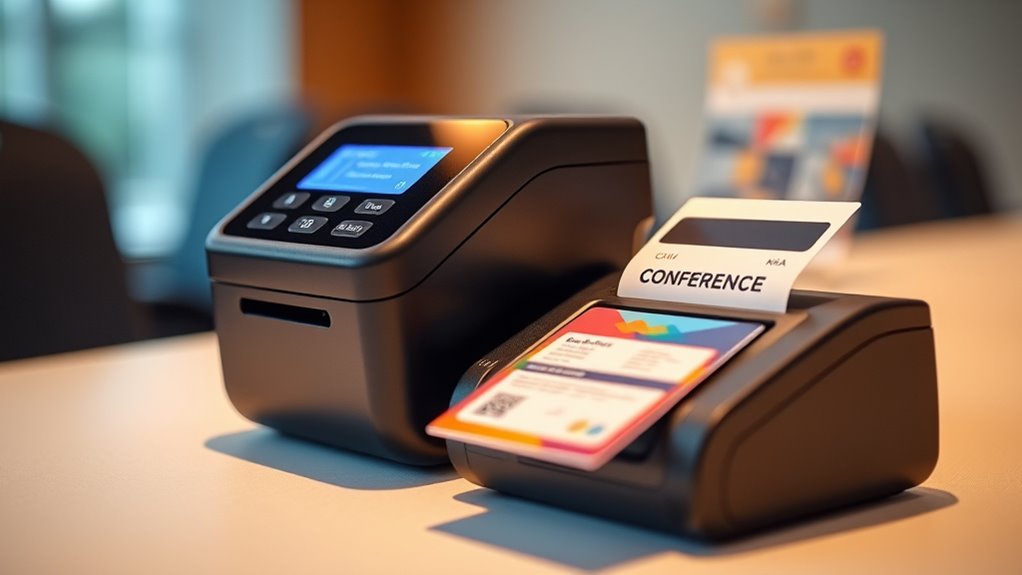 conference badge printer features
